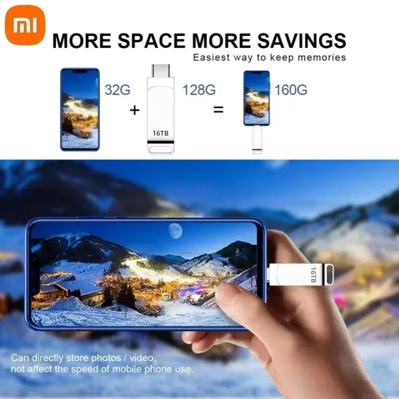 16TB OTG USB 3.2 Flash Drive