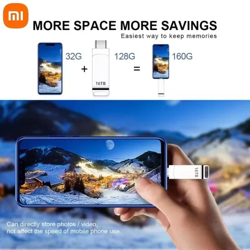 16TB OTG USB 3.2 Flash Drive
