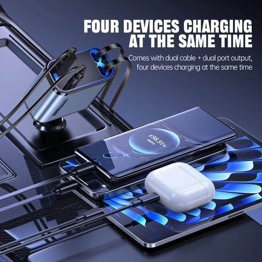 5 in 1 Starlight Retractable Car Charger